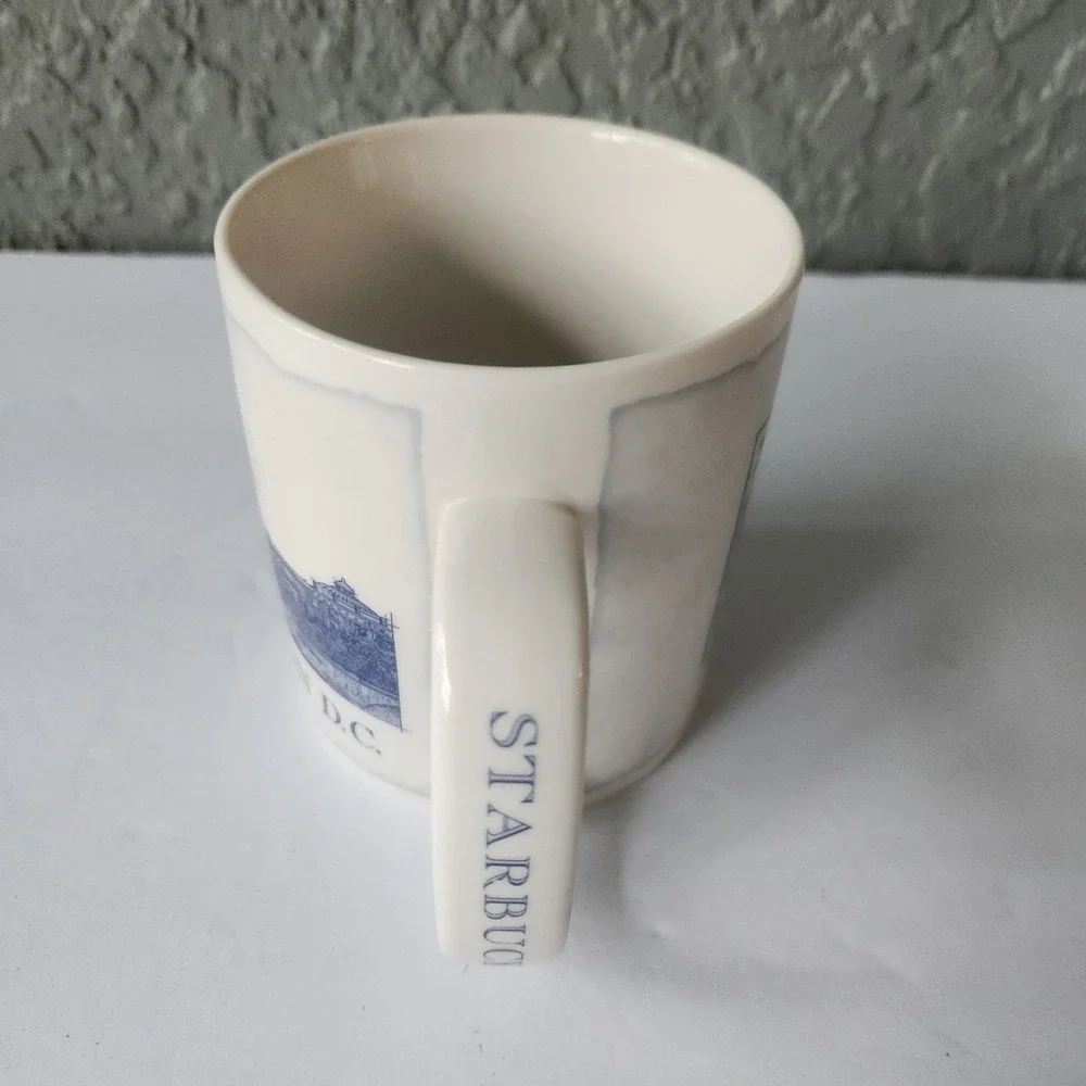 Starbucks Washington DC Mug 2008 Metropolitan Profile Blue White 18oz City Serie